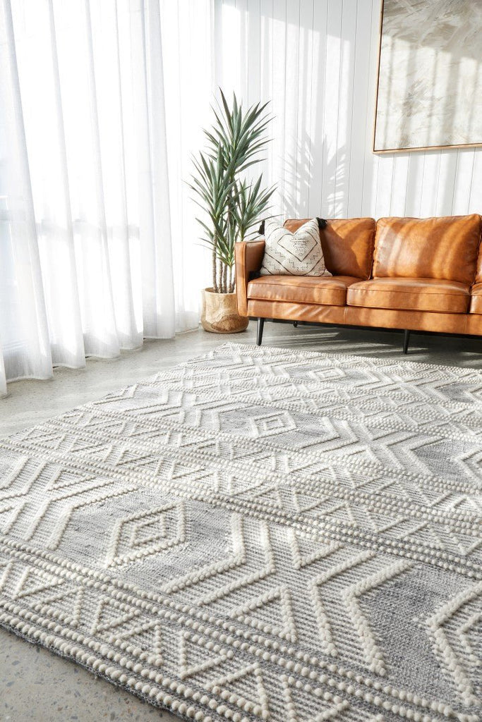 Hudson 806 Silver WoolHUD - 806 - SIL - 225X155Rugtastic