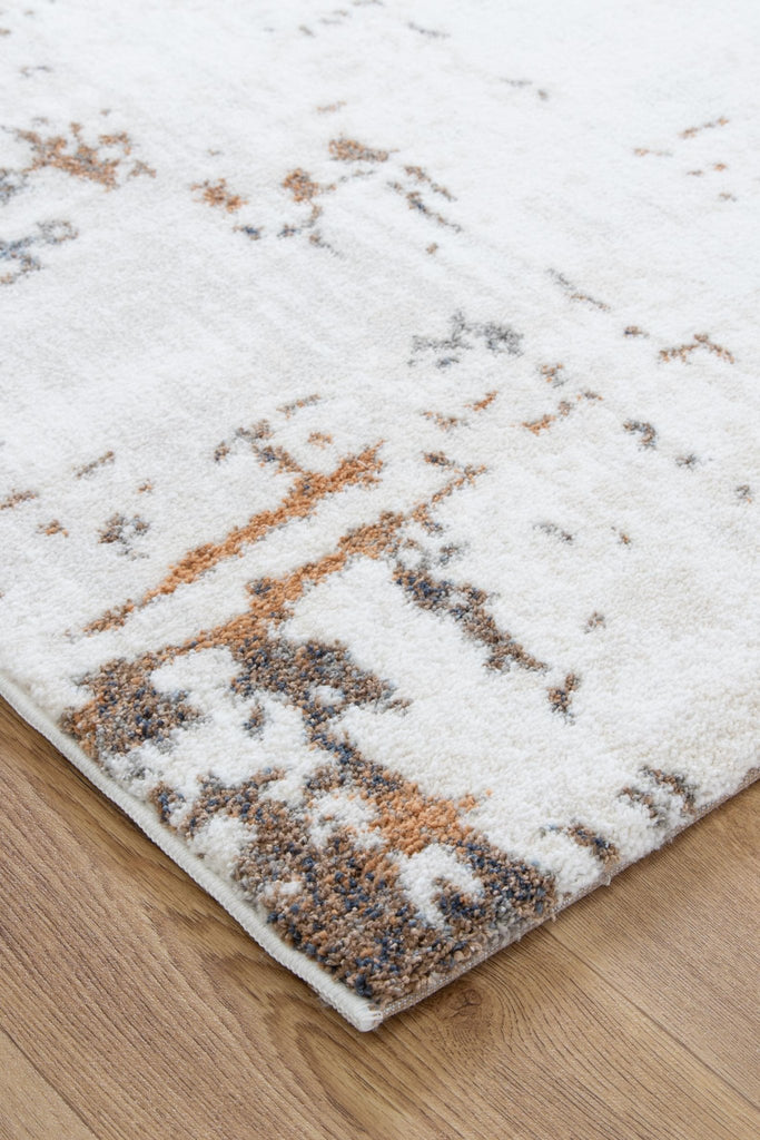 India Abstract Cream Multi Rug - INDU004INDU12004Rugtastic