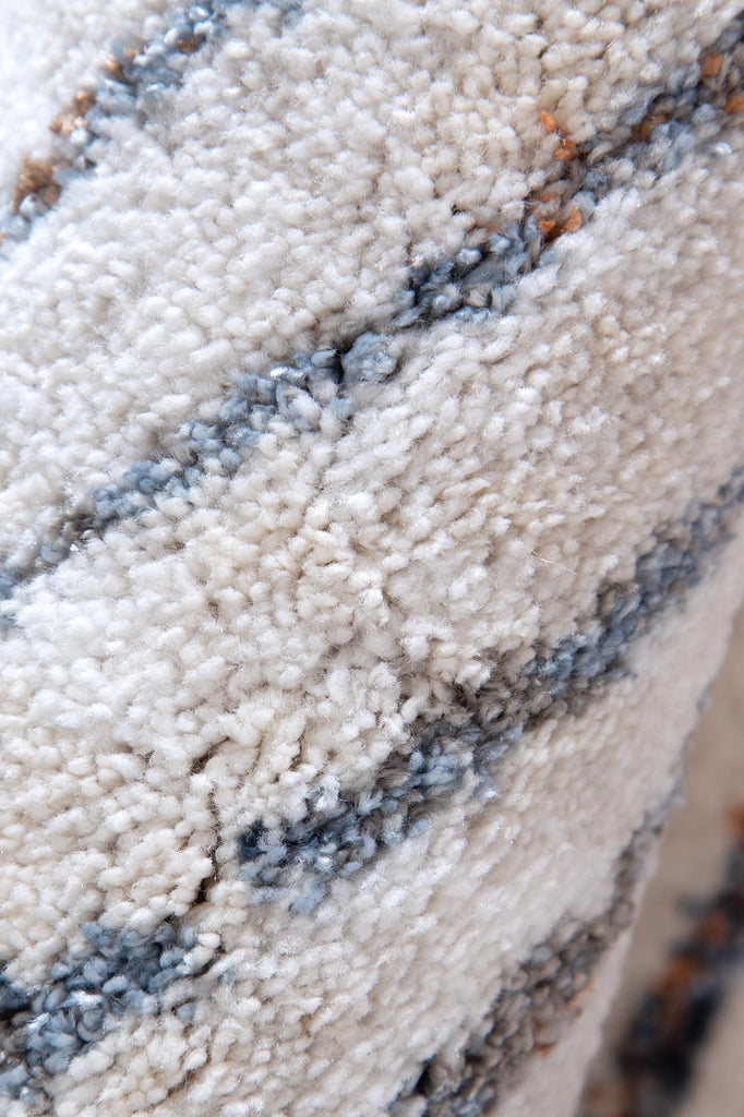 India Distressed Lines Blue Rug - INDU005INDU12005Rugtastic