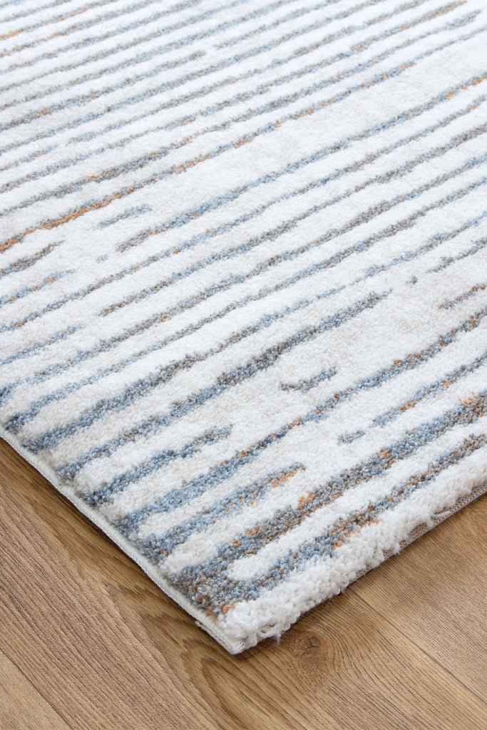 India Distressed Lines Blue Rug - INDU005INDU12005Rugtastic