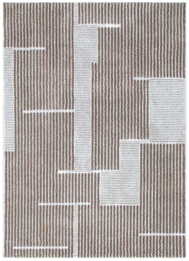 India Geo Lines Beige Grey Rug - INDU002INDU12002Rugtastic