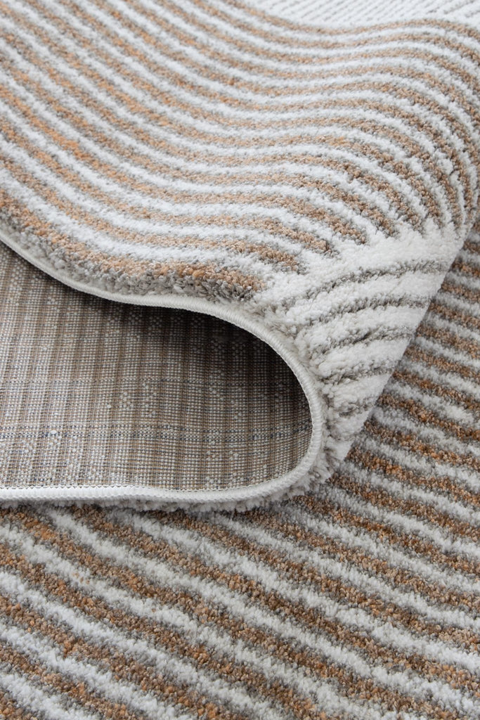 India Geo Lines Beige Grey Rug - INDU002INDU12002Rugtastic