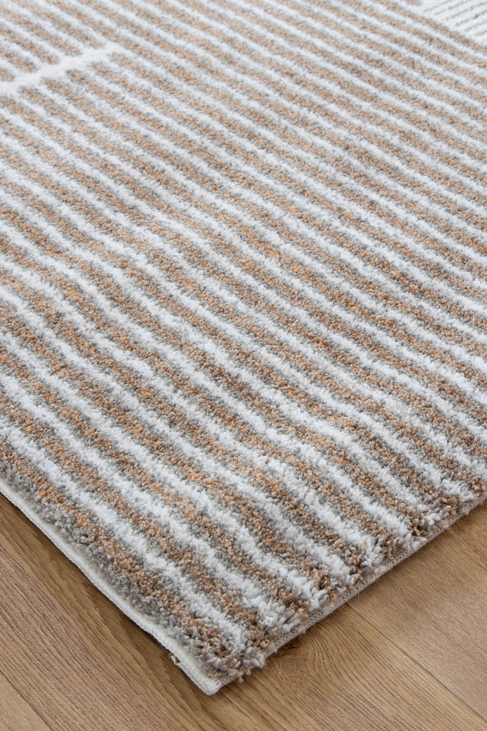 India Geo Lines Beige Grey Rug - INDU002INDU12002Rugtastic