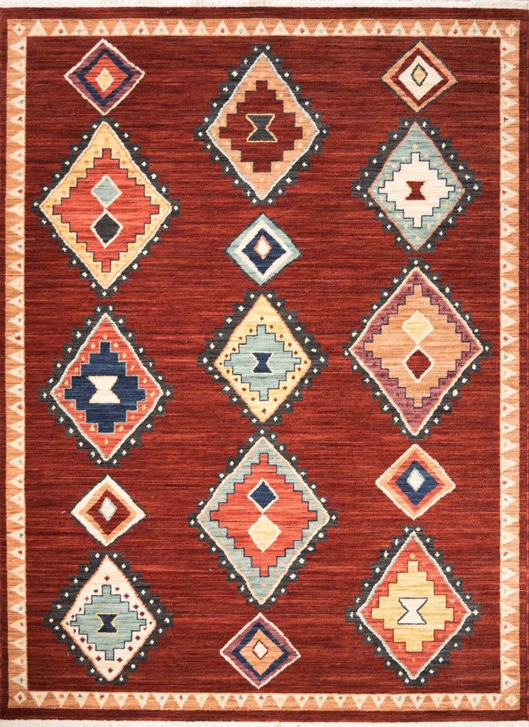 Kashi Rug Red Tribal Persian Style WoolBKASHAN/0160NS7/RRugtastic