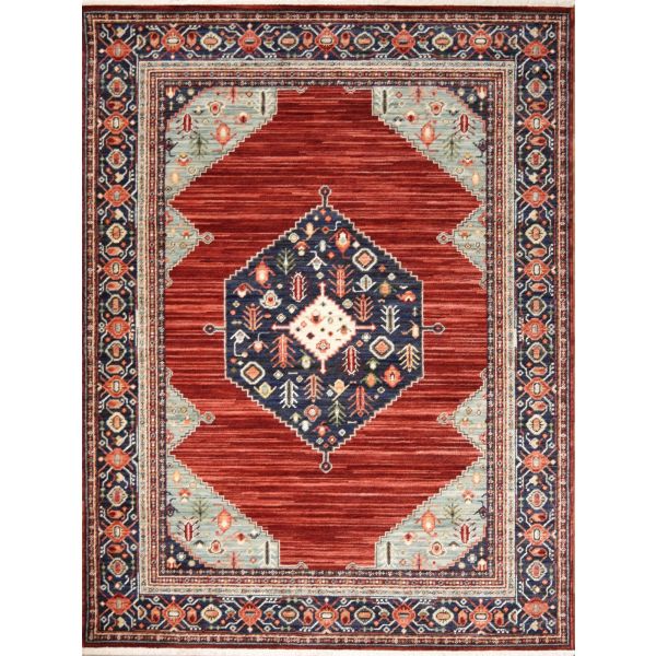 Kashi Rug Tribal Red Persian Style Wool NS70BKASHAN/5503NS7/ORugtastic