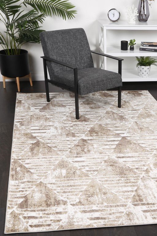 Kimber Transitional Geometric Latte RugKIMB8014LATTRugtastic