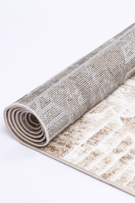 Kimber Transitional Geometric Latte RugKIMB8014LATTRugtastic
