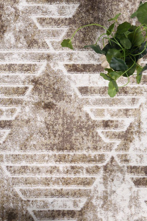 Kimber Transitional Geometric Latte RugKIMB8014LATTRugtastic