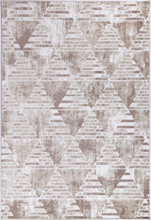 Kimber Transitional Geometric Latte RugKIMB8014LATTRugtastic