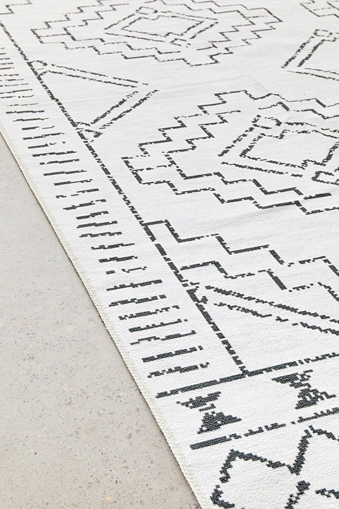 Kindred Leeroy White Washable RugKIN - LEEROY - 220X150Rugtastic