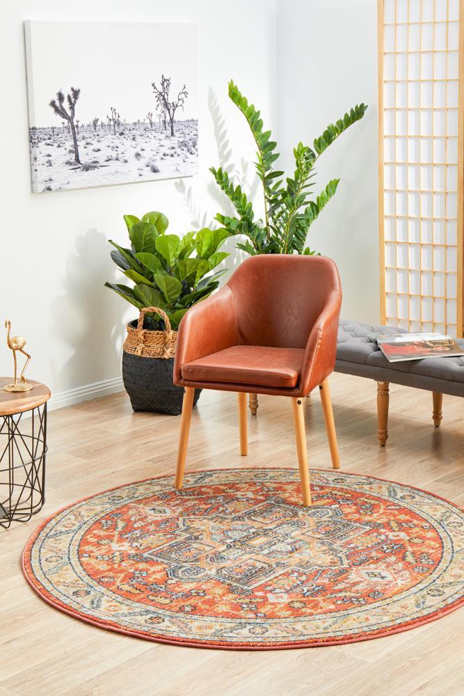 Legacy 850 Terracotta Round RugLEG - 850 - TERA - 150X150Rugtastic