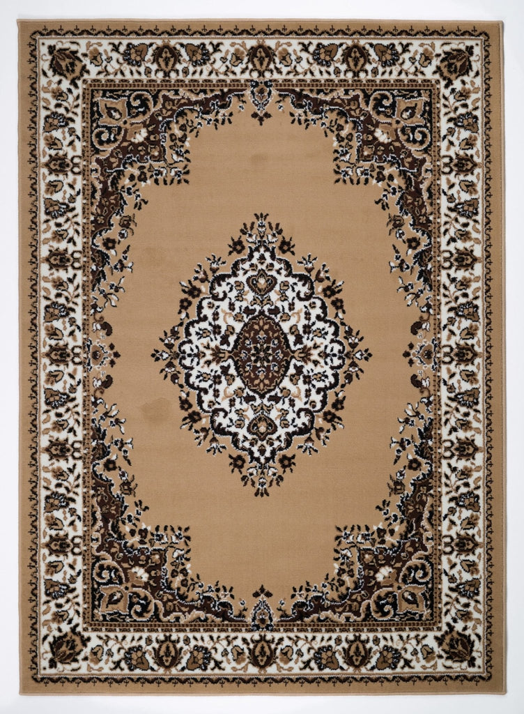 MATCH 510044 Beige Berber Rug Traditional Floor Mat CarpetBMACHKA510044/BERBERRugtastic