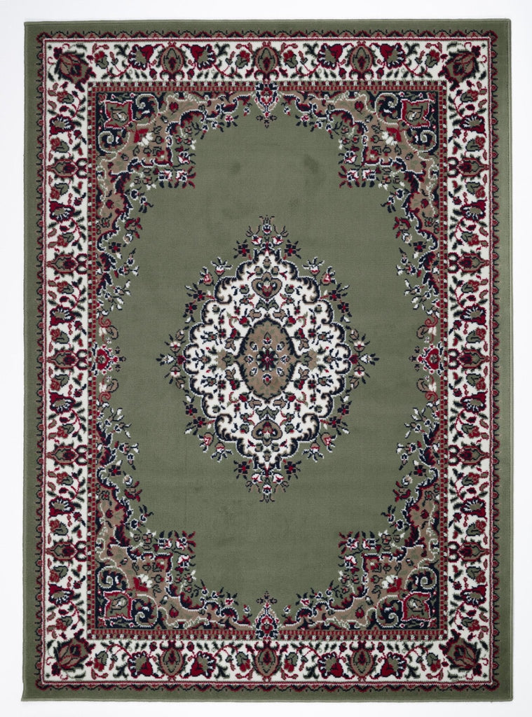 MATCH 510044 Green Rug Traditional Floor Mat CarpetBMACHKA510044/GREENRugtastic
