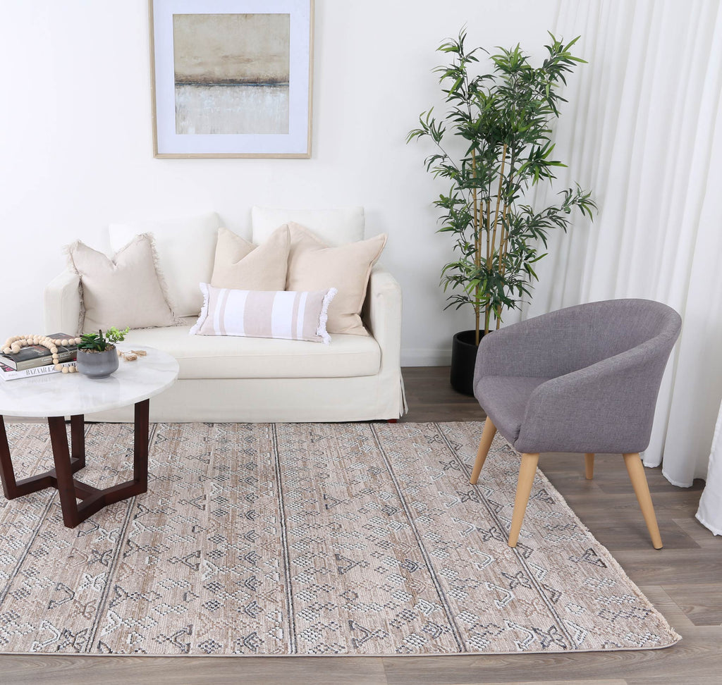 Melbourne Sivas Ash Tribal Soft RugMARY120M09Rugtastic