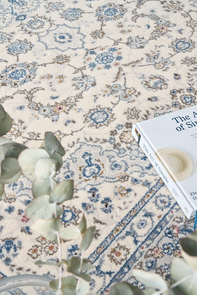 Melody Kashan Ivory Rug Traditional Persian DesignMEL - KASHAN - 230X160Rugtastic