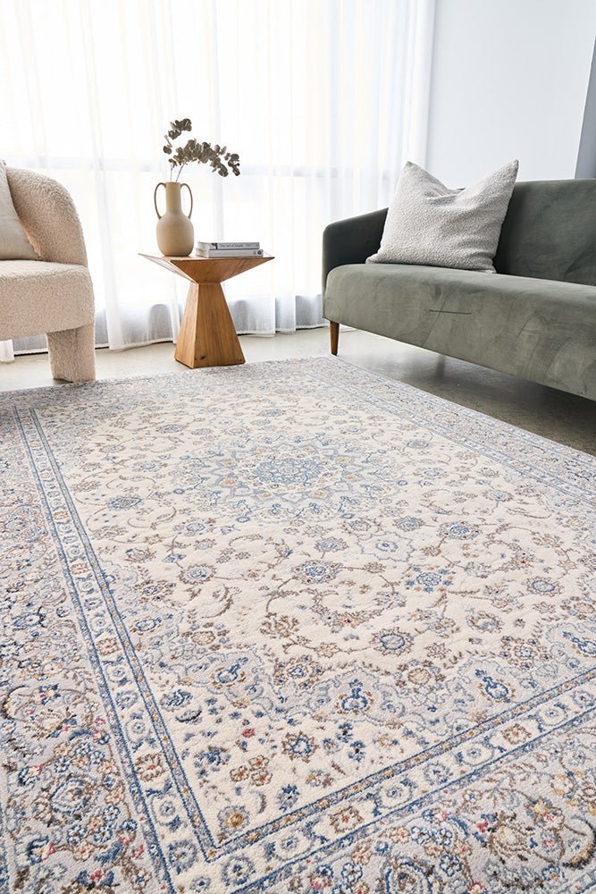 Melody Kashan Ivory Rug Traditional Persian DesignMEL - KASHAN - 230X160Rugtastic