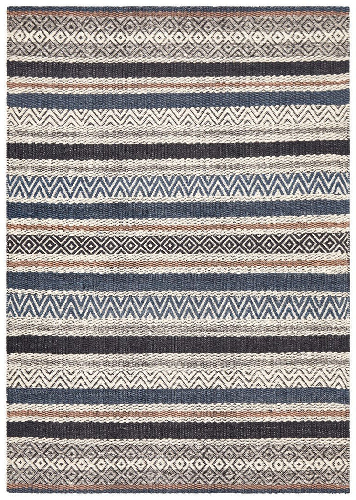 Miller 732 Denim Beige Wool Flatweave RugMIL - 732 - DEN - 225X155Rugtastic