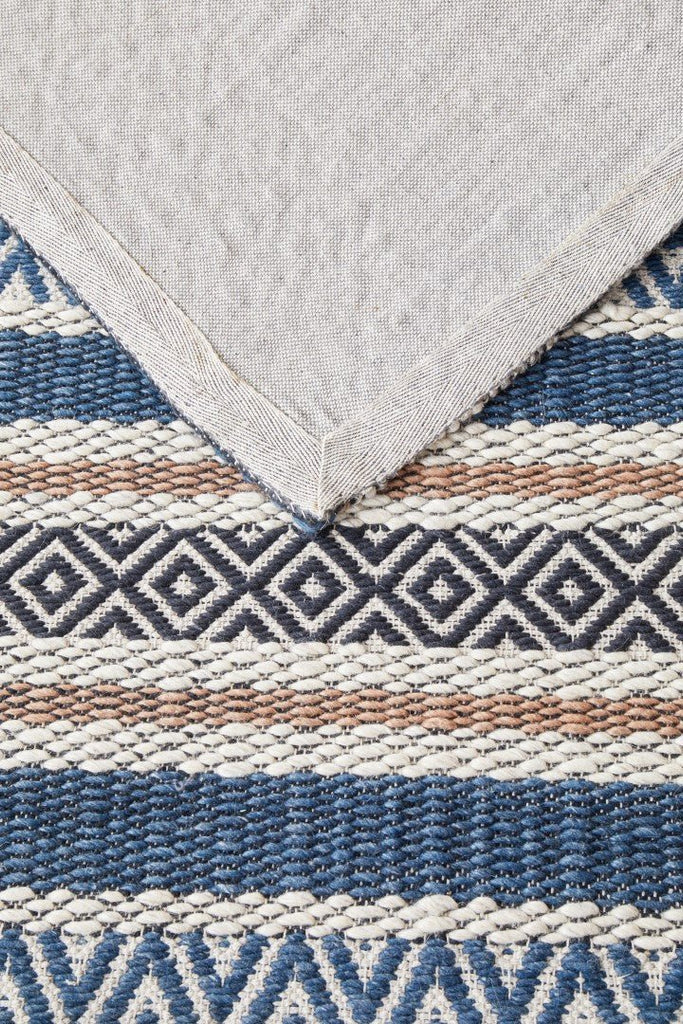Miller 732 Denim Beige Wool Flatweave RugMIL - 732 - DEN - 225X155Rugtastic