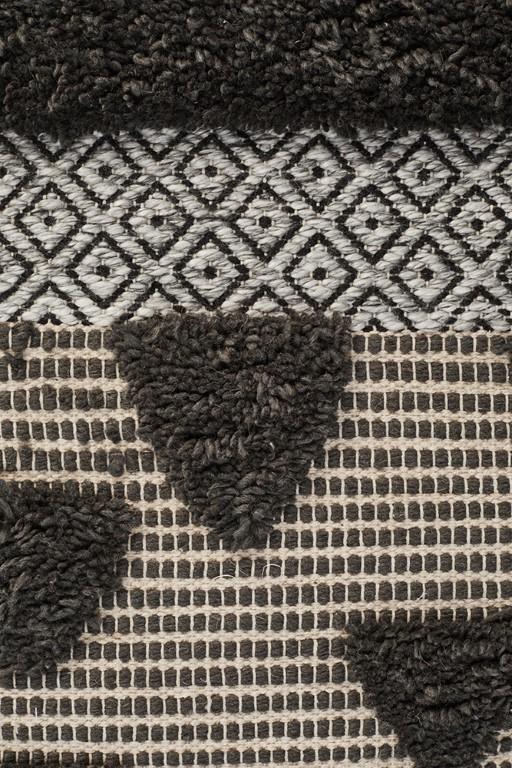 Miller 733 Charcoal Grey Beige Wool Flatweave RugMIL - 733 - CHA - 225X155Rugtastic