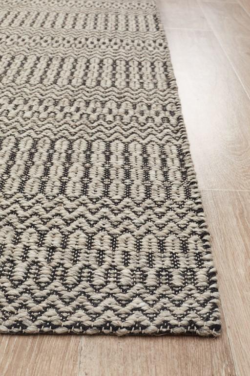 Miller 735 Grey Beige Wool Flatweave RugMIL - 735 - GRY - 225X155Rugtastic