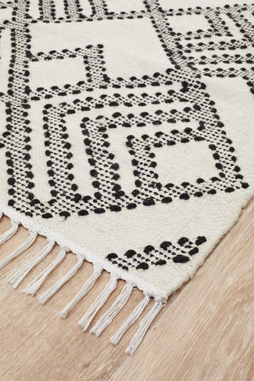 Miller 739 White Wool Flatweave RugMIL - 739 - WHI - 225X155Rugtastic