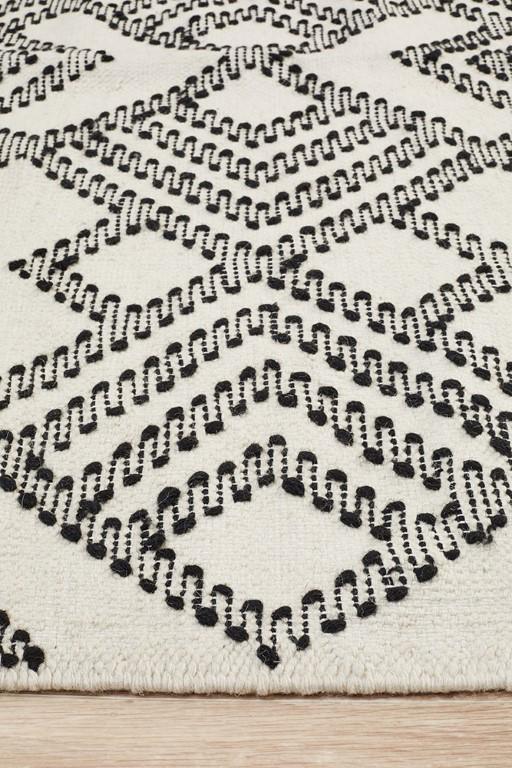 Miller 739 White Wool Flatweave RugMIL - 739 - WHI - 225X155Rugtastic