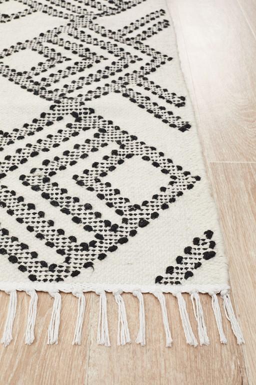 Miller 739 White Wool Flatweave RugMIL - 739 - WHI - 225X155Rugtastic