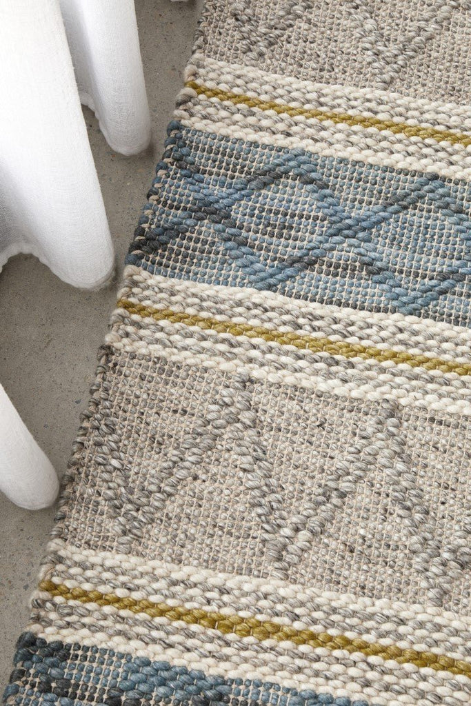 Miller 740 Silver Wool Flatweave RugMIL - 740 - SIL - 225X155Rugtastic
