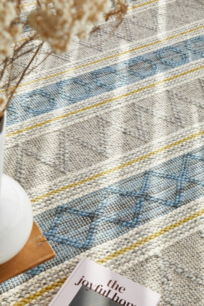 Miller 740 Silver Wool Flatweave RugMIL - 740 - SIL - 225X155Rugtastic