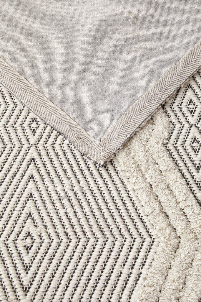 Miller 741 Bone Cream Wool Flatweave RugMIL - 741 - BON - 225X155Rugtastic