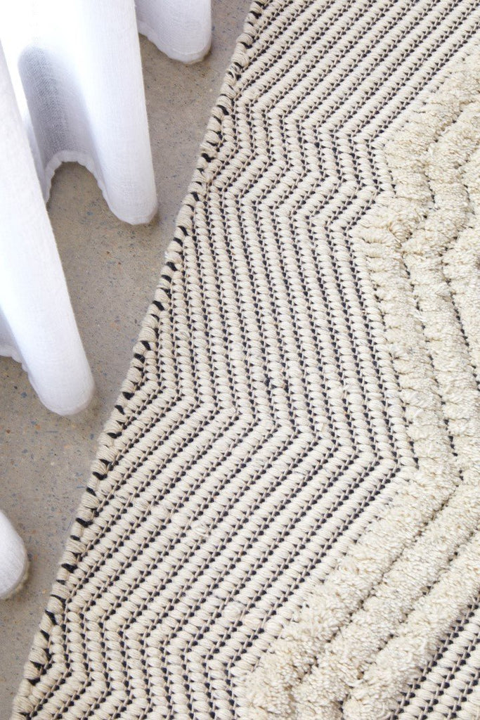 Miller 741 Bone Cream Wool Flatweave RugMIL - 741 - BON - 225X155Rugtastic