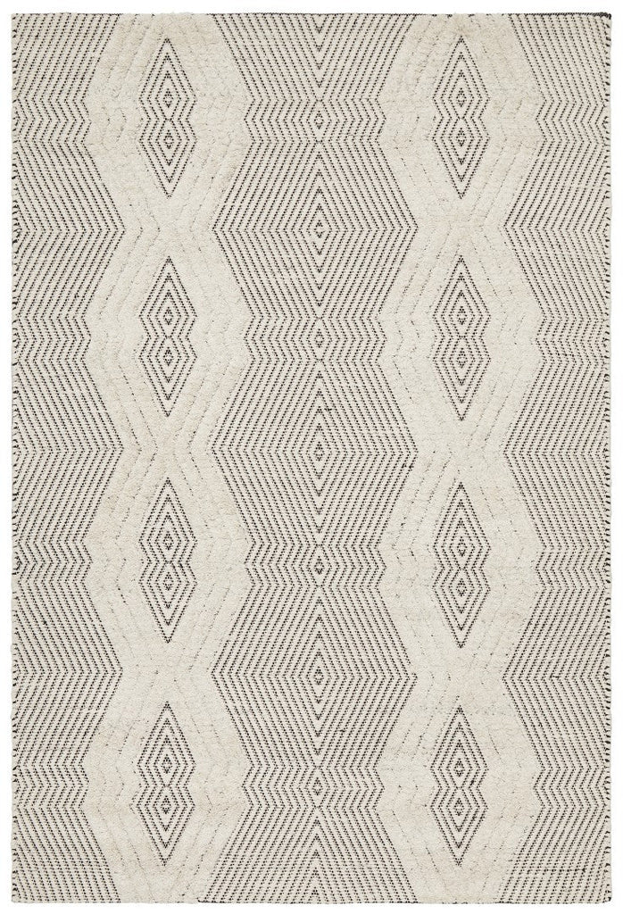 Miller 741 Bone Cream Wool Flatweave RugMIL - 741 - BON - 225X155Rugtastic