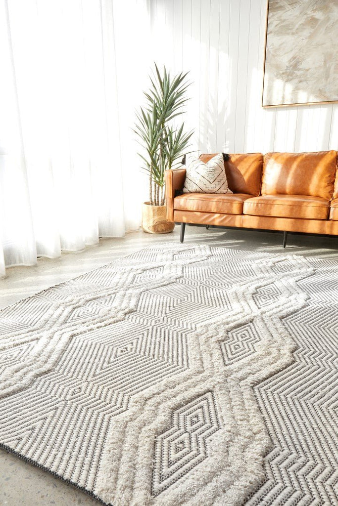 Miller 741 Bone Cream Wool Flatweave RugMIL - 741 - BON - 225X155Rugtastic