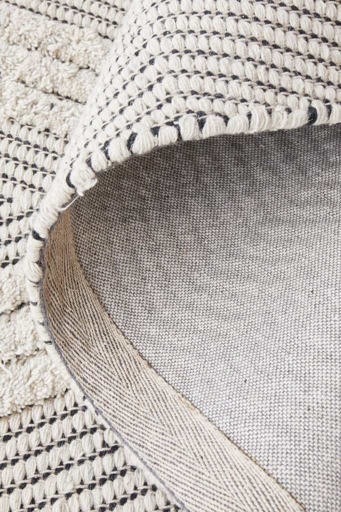 Miller 741 Bone Cream Wool Flatweave RugMIL - 741 - BON - 225X155Rugtastic