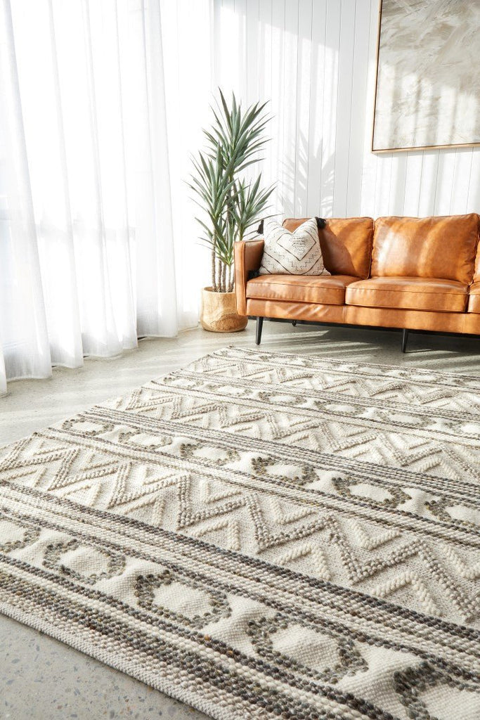Miller 743 Stone Wool Flatweave RugMIL - 743 - STO - 225X155Rugtastic