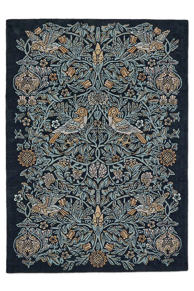 Morris & Co Bird Webb's Blue 128308 RugBC - MOR - 128308 - 200X140Rugtastic
