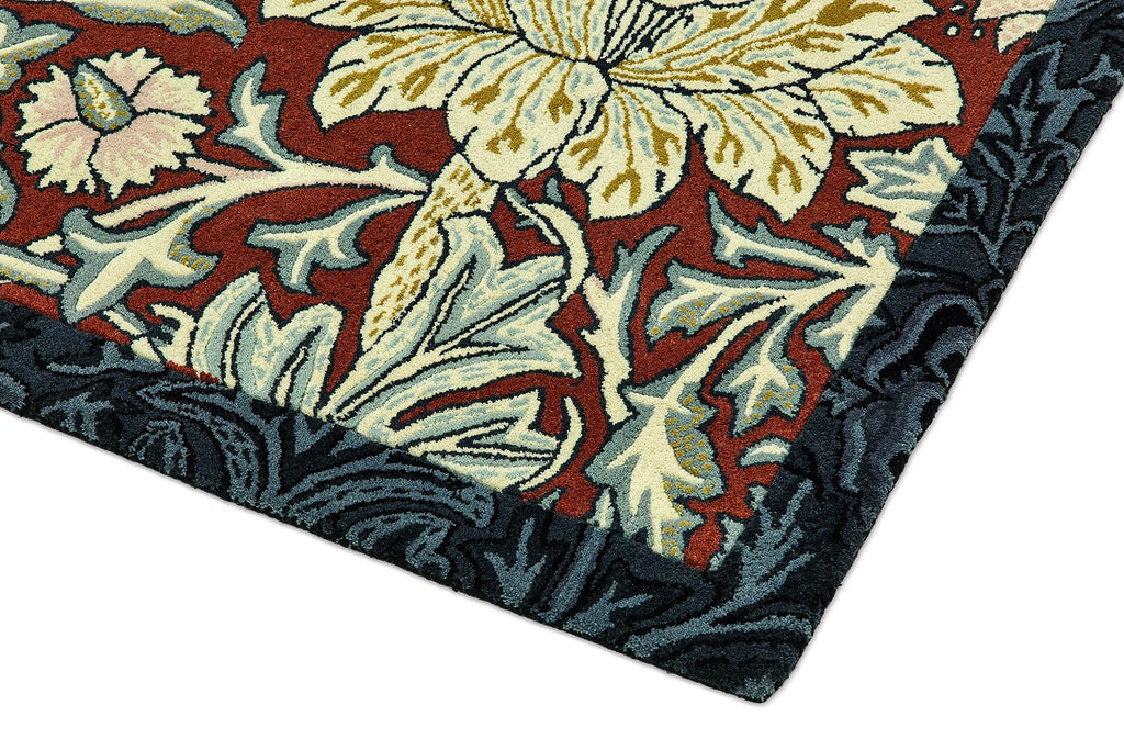 Morris & Co Trent Madder Red/Webb's Blue 127510 RugBC - MOR - 127510 - 200X140Rugtastic