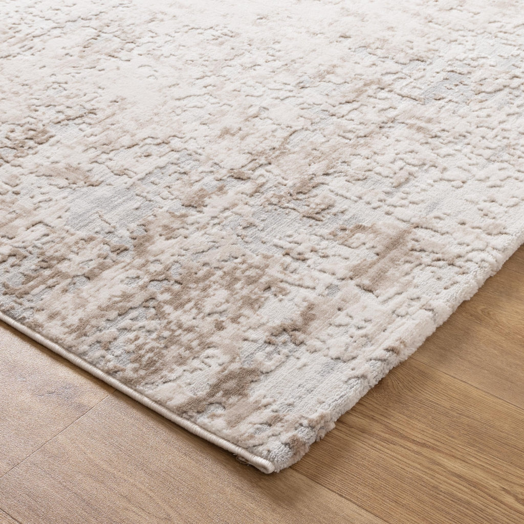 Myah Abstract Distressed Cream and Beige Rug - M105MAYA160M105Rugtastic