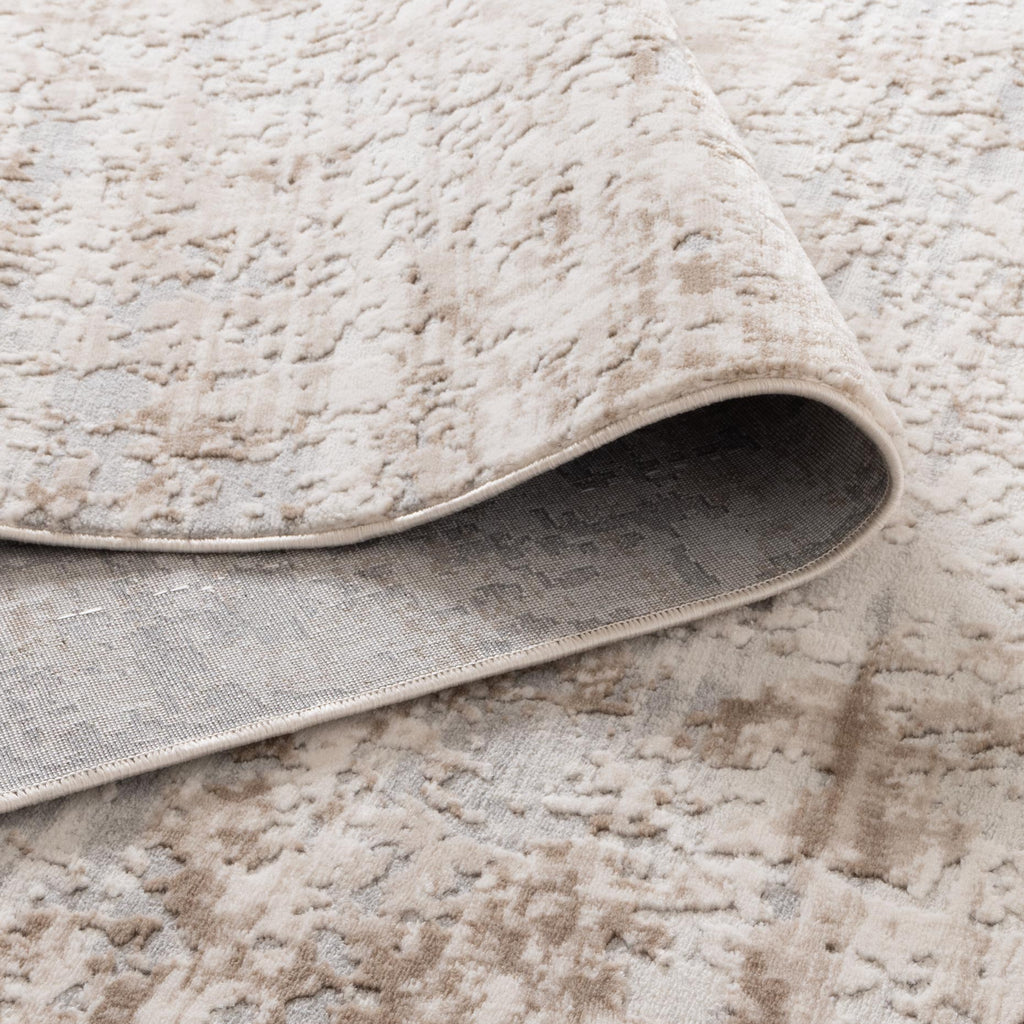 Myah Abstract Distressed Cream and Beige Rug - M105MAYA160M105Rugtastic