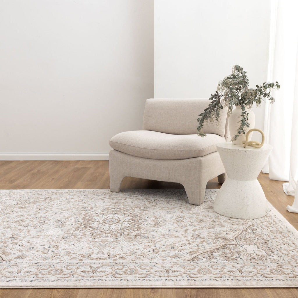 Myah Medallion Cream and Beige Rug - M104MAYA160M104Rugtastic