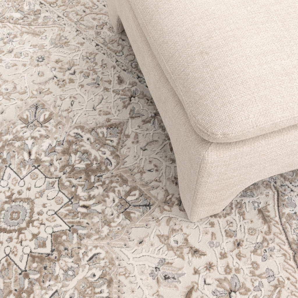 Myah Medallion Cream and Beige Rug - M104MAYA160M104Rugtastic
