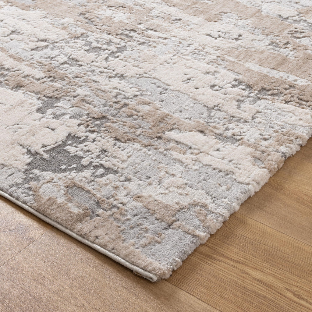 Myah Watercolour Astract Grey and Beige Rug - M106MAYA160M106Rugtastic