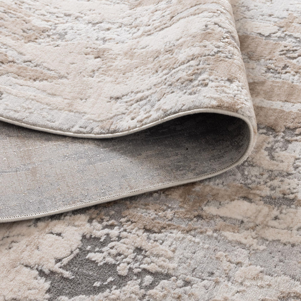 Myah Watercolour Astract Grey and Beige Rug - M106MAYA160M106Rugtastic