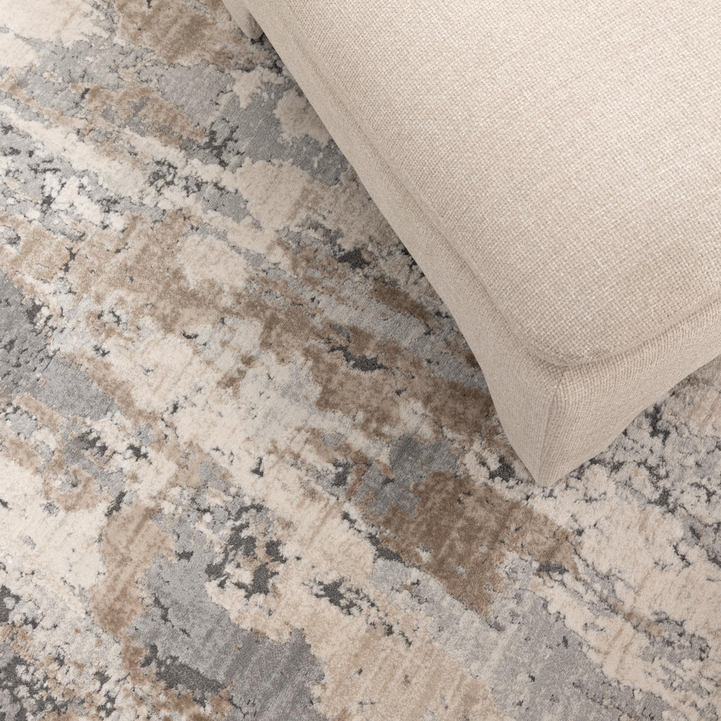 Myah Watercolour Astract Grey and Beige Rug - M106MAYA160M106Rugtastic
