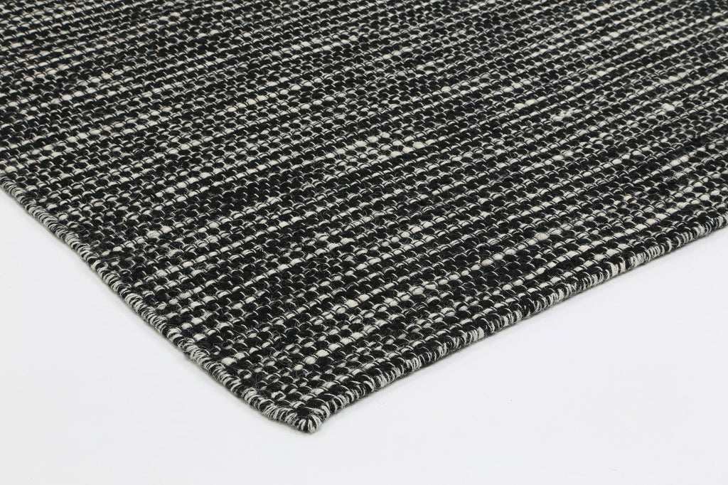 Nora Scandi Black & White Reversible Wool RugNORD160BLACRugtastic