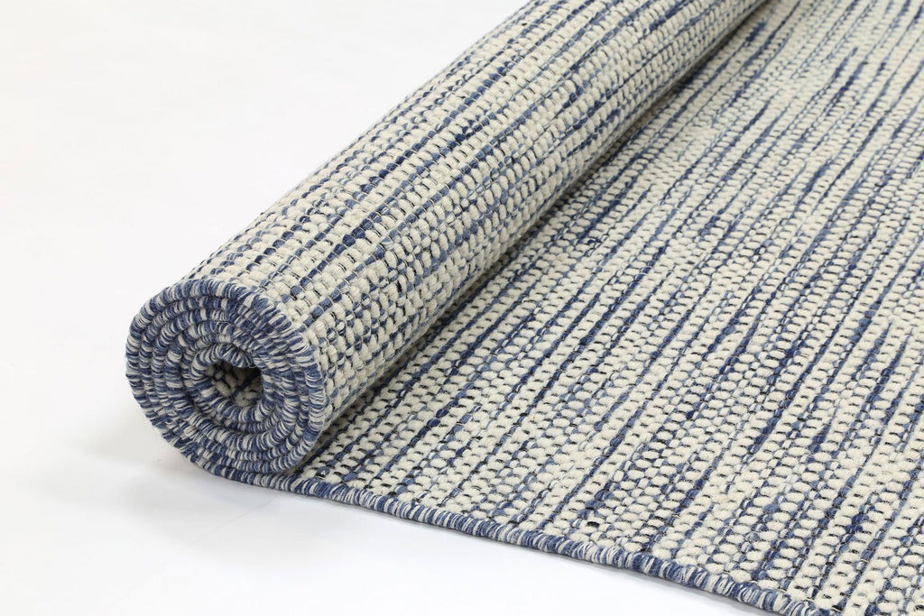 Nora Scandi Blue Reversible Wool RugNORD160BLUERugtastic
