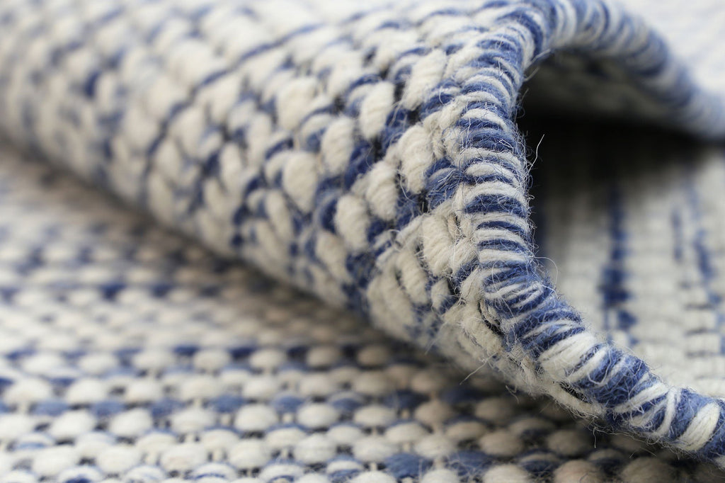 Nora Scandi Blue Reversible Wool RugNORD160BLUERugtastic