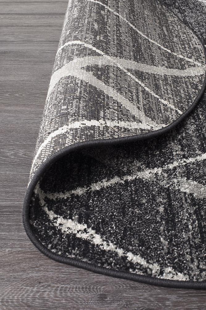 Oasis Charcoal Contemporary Round RugOAS - 452 - CHAR - 150X150Rugtastic