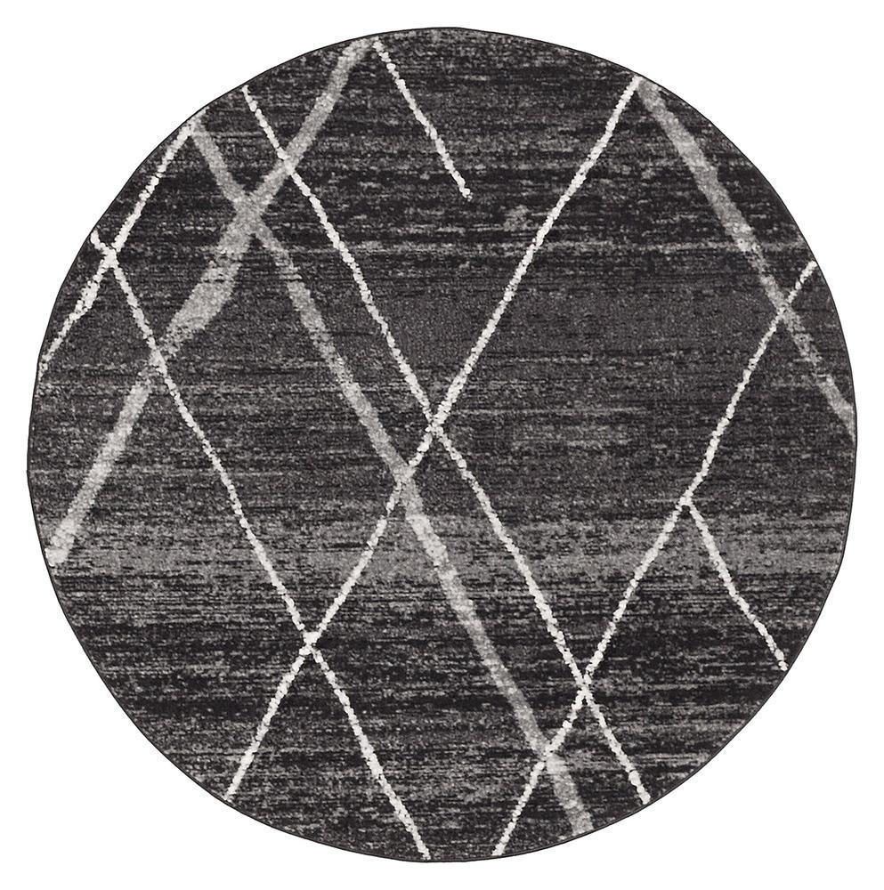 Oasis Charcoal Contemporary Round RugOAS - 452 - CHAR - 150X150Rugtastic