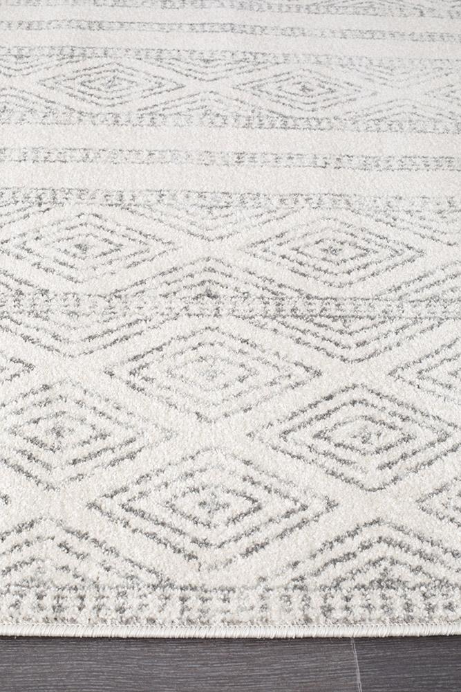 Oasis Cream And Grey Tribal RugOAS - 450 - GRY - 230X160Rugtastic